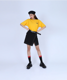 ベーシックコットン(BASIC COTTON) BCN STITCH HALF TOP YELLOW