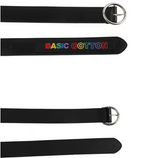ベーシックコットン(BASIC COTTON) Basic Leather Belt (レッド)