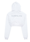 ブラックブロンド(BLACKBLOND) BBD Reflection Logo Crop Hoodie (White)