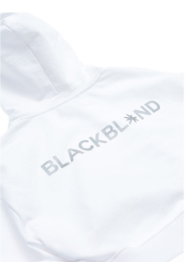ブラックブロンド(BLACKBLOND) BBD Reflection Logo Crop Hoodie (White)