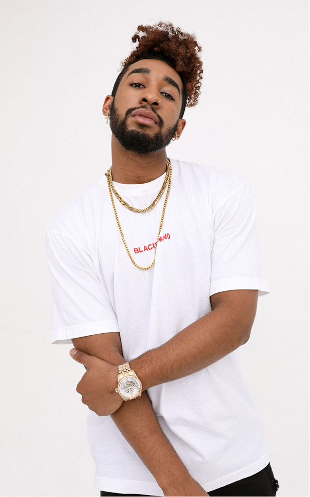 ブラックブロンド(BLACKBLOND) BBD Basic Center Logo Tee (White)