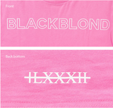 ブラックブロンド(BLACKBLOND) BBD Basic Border Logo Tee (Pink)