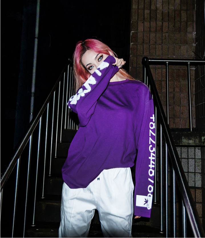 ブラックブロンド(BLACKBLOND) BBD Graffiti Number Tee (Purple)
