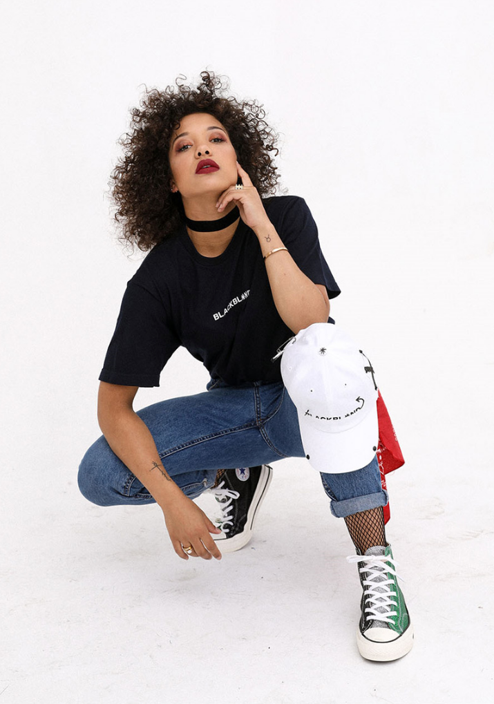 ブラックブロンド(BLACKBLOND) BBD Basic Center Logo Tee (Navy)