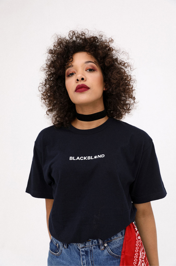 ブラックブロンド(BLACKBLOND) BBD Basic Center Logo Tee (Navy)
