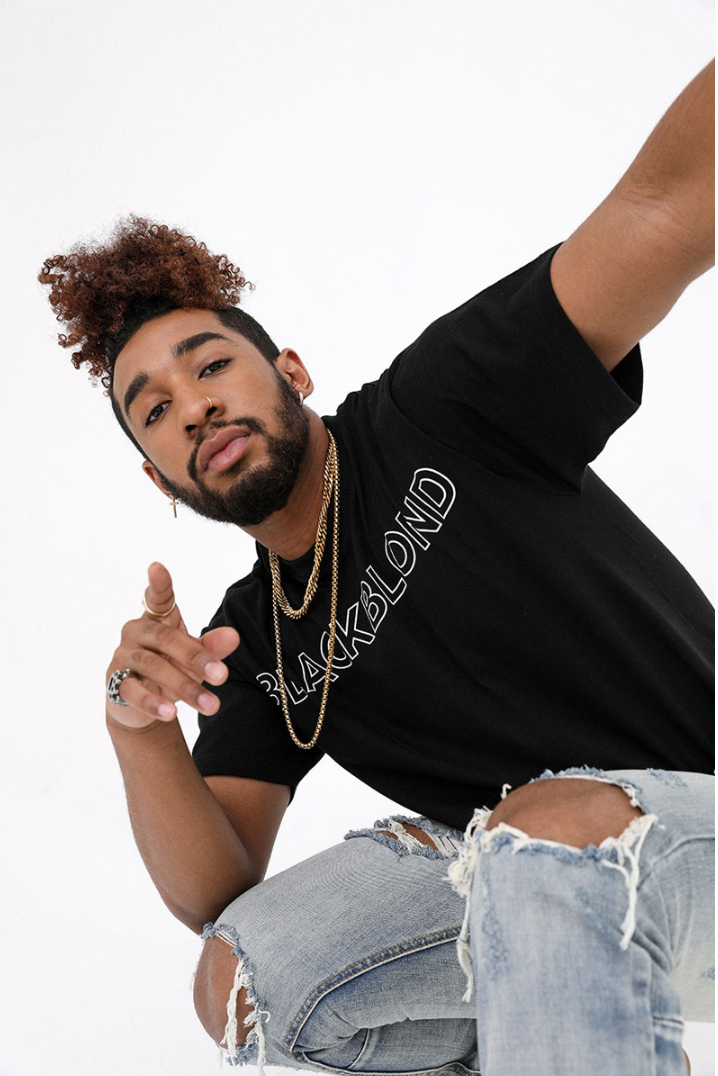 ブラックブロンド(BLACKBLOND) BBD Basic Border Logo Tee (Black)