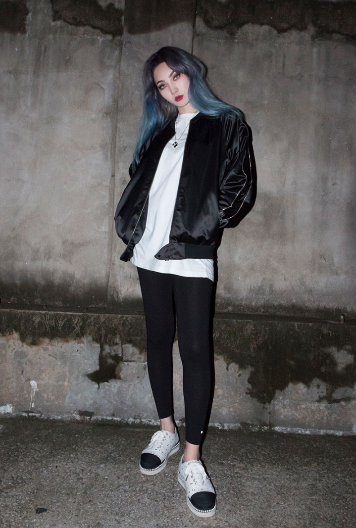 ブラックブロンド(BLACKBLOND) BBD Zip Velvet Armed Sukajan Jacket (Black)