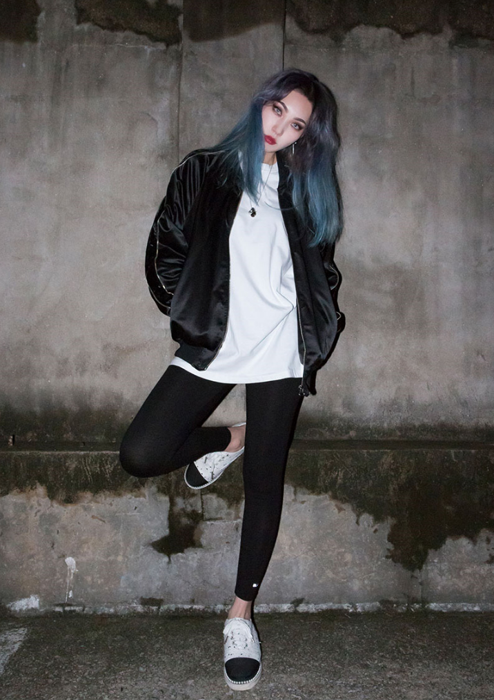 ブラックブロンド(BLACKBLOND) BBD Zip Velvet Armed Sukajan Jacket (Black)