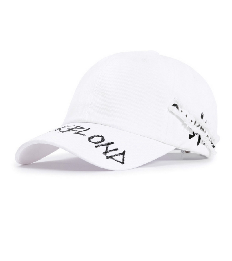 ブラックブロンド(BLACKBLOND) BBD Side Patch Graffiti Logo Cap (White)