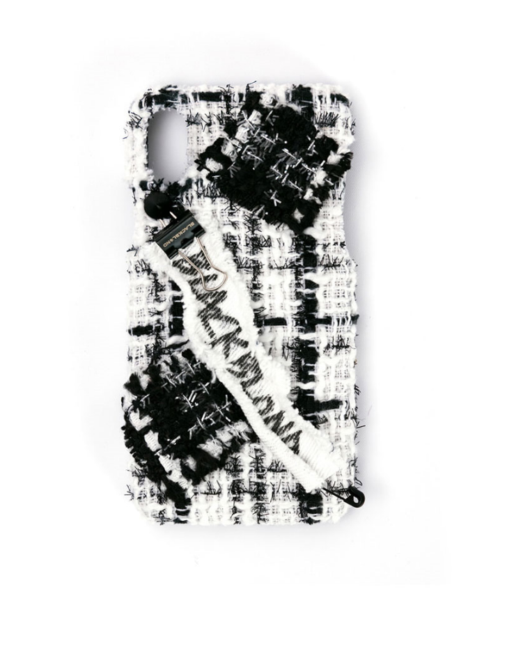 ブラックブロンド(BLACKBLOND) BBD Tweed iPhone Case X (White)