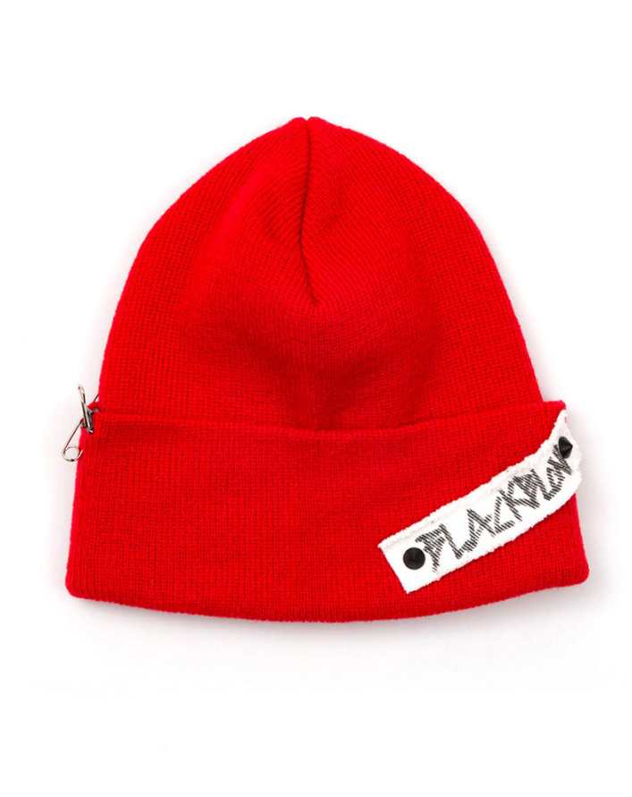 ブラックブロンド(BLACKBLOND) BBD Side Patch Long Beanie (Red)