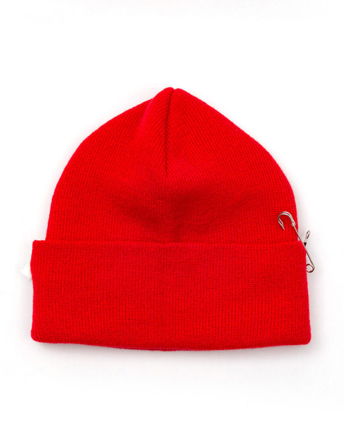 ブラックブロンド(BLACKBLOND) BBD Side Patch Long Beanie (Red)