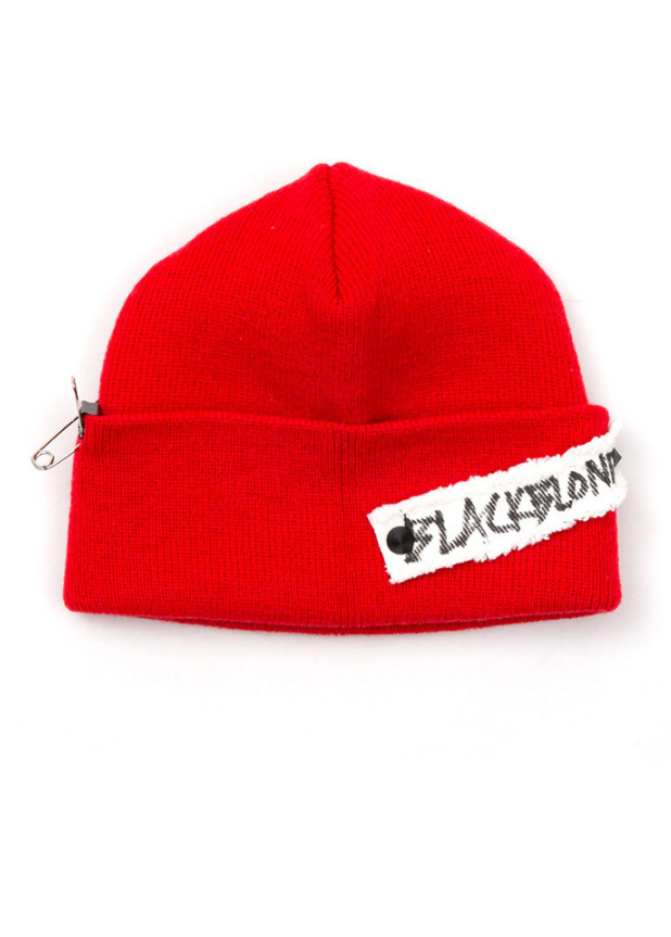 ブラックブロンド(BLACKBLOND) BBD Side Patch Short Beanie (Red)