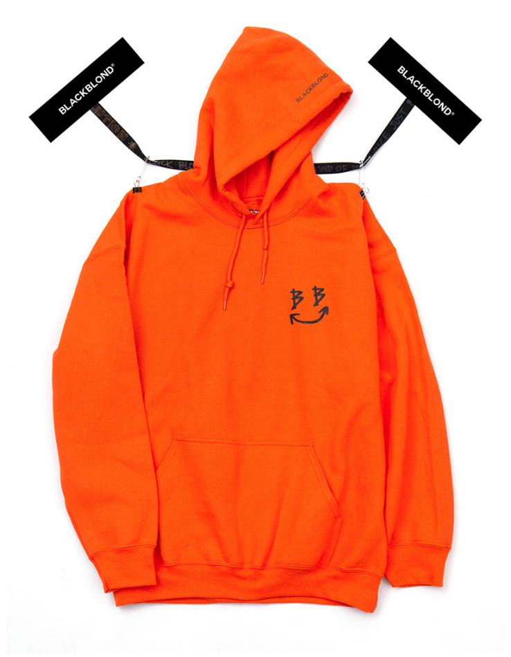 ブラックブロンド(BLACKBLOND) BBD Smile Logo Hoodie (Orange)