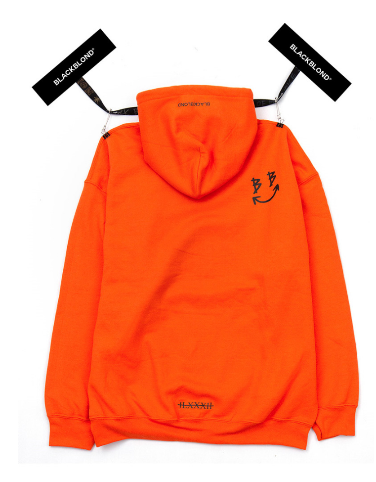 ブラックブロンド(BLACKBLOND) BBD Smile Logo Hoodie (Orange)