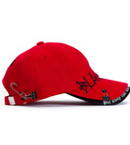 ブラックブロンド(BLACKBLOND) BBD Beyond Graffiti Logo Double Visor Cap (Red)