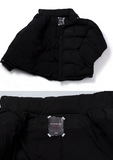 ブラックブロンド(BLACKBLOND) BBD Reflective Logo Oversize Short Padding (Black)