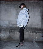 ブラックブロンド(BLACKBLOND) BBD Reflective Logo Oversize Short Padding (Gray)