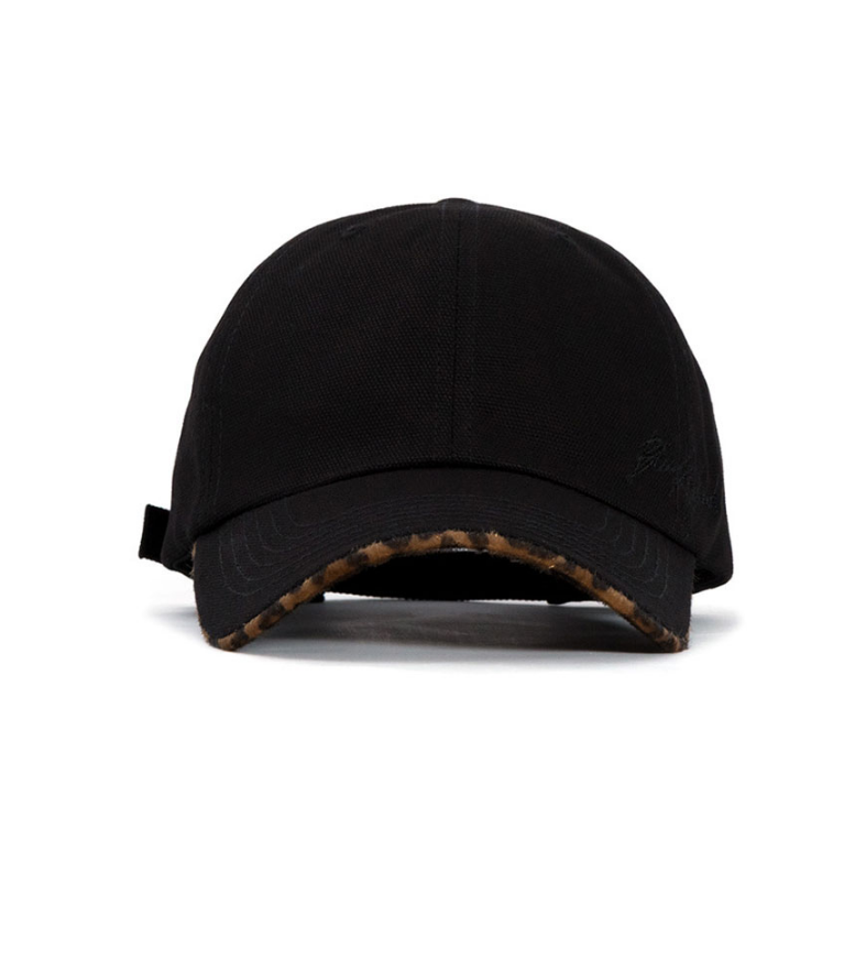 ブラックブロンド(BLACKBLOND) BBD Script Logo Calf Leopard Cap (Black/Brown)