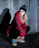 ブラックブロンド(BLACKBLOND) BBD Graffiti Number Hoodie (レッド)