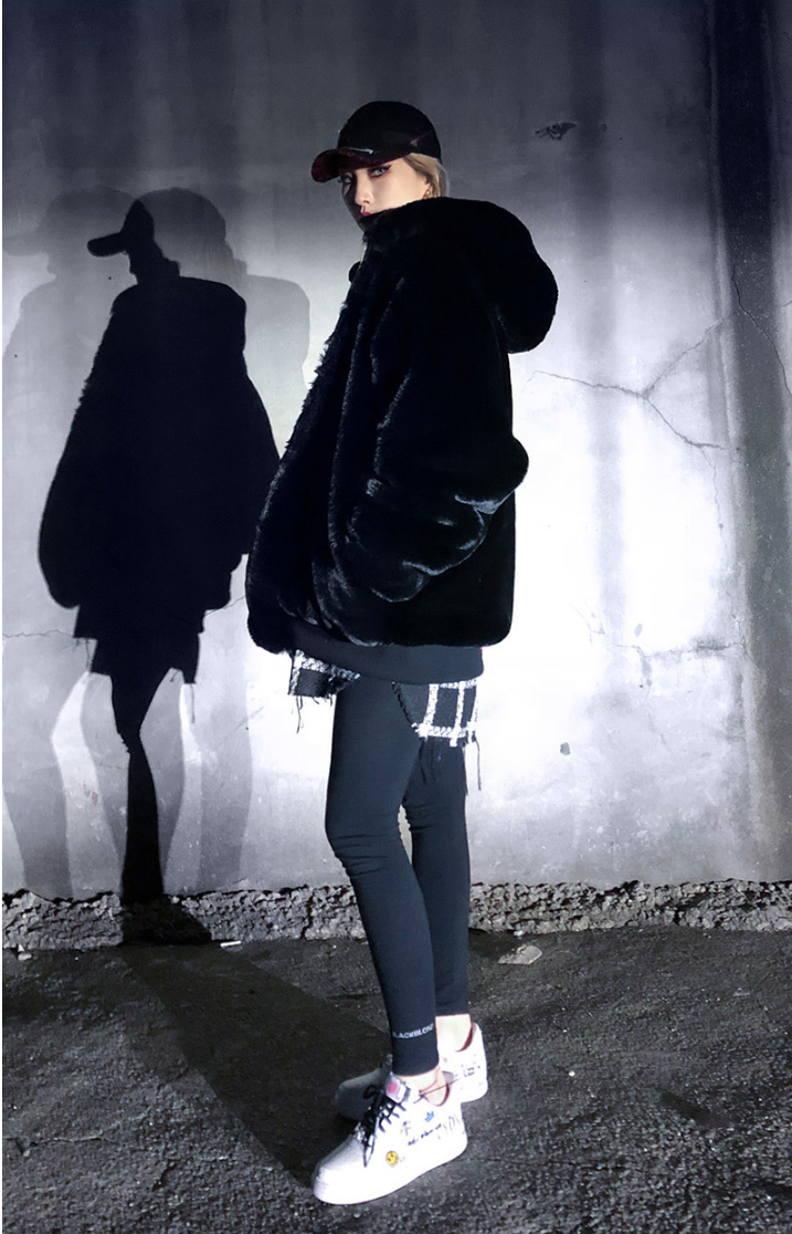 ブラックブロンド(BLACKBLOND) BBD Reversible Fur Hood Jacket (ブラック)