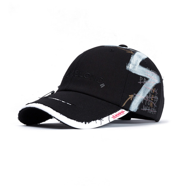 ブラックブロンド(BLACKBLOND) BBD Solid Oxford 7 Sins Graffiti Cap (ブラック)