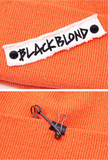 ブラックブロンド(BLACKBLOND) 02 01 BBD Side Patch Long Beanie (オレンジ)