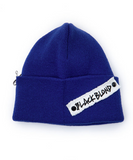 ブラックブロンド(BLACKBLOND) 02 01 BBD Side Patch Long Beanie (ブルー)