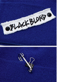 ブラックブロンド(BLACKBLOND) 02 01 BBD Side Patch Long Beanie (ブルー)