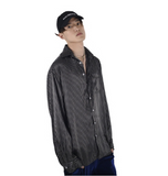 クーデグレース(Coup de grace) SILKY OVERSIZED SHIRT (BLACK)