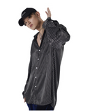 クーデグレース(Coup de grace) SILKY OVERSIZED SHIRT (BLACK)