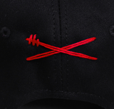 ドルム (DoLM) X logo ball cap Black/Red