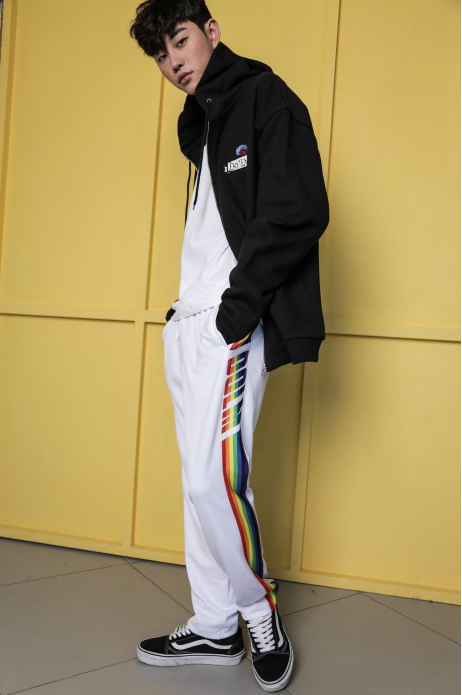 ドルム (DoLM) Rainbow training pants White