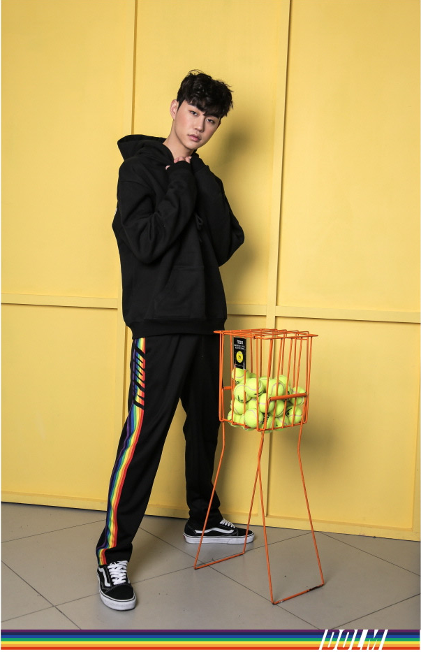 ドルム (DoLM) Rainbow training pants Black