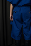 イーエスシースタジオ(ESC STUDIO) Strap Crop Wide Pants (Blue)