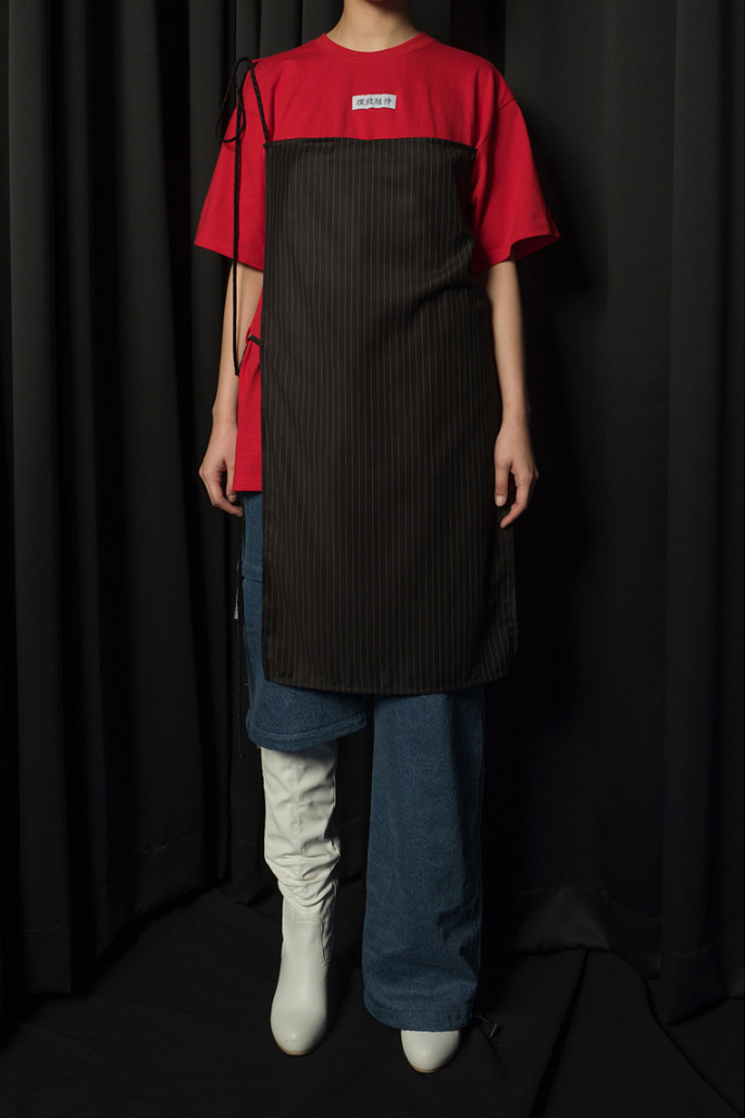 イーエスシースタジオ(ESC STUDIO) Strap T-shirt (Red)