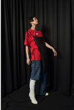 イーエスシースタジオ(ESC STUDIO) Strap T-shirt (Red)