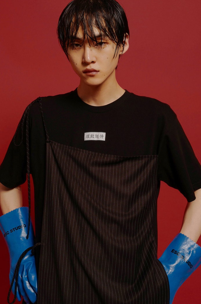 イーエスシースタジオ(ESC STUDIO) Strap T-shirt (Black)