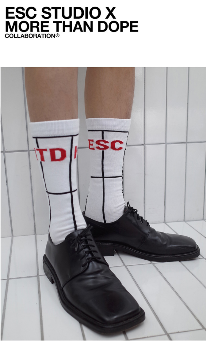 イーエスシースタジオ(ESC STUDIO) ESCxMTD socks(white)