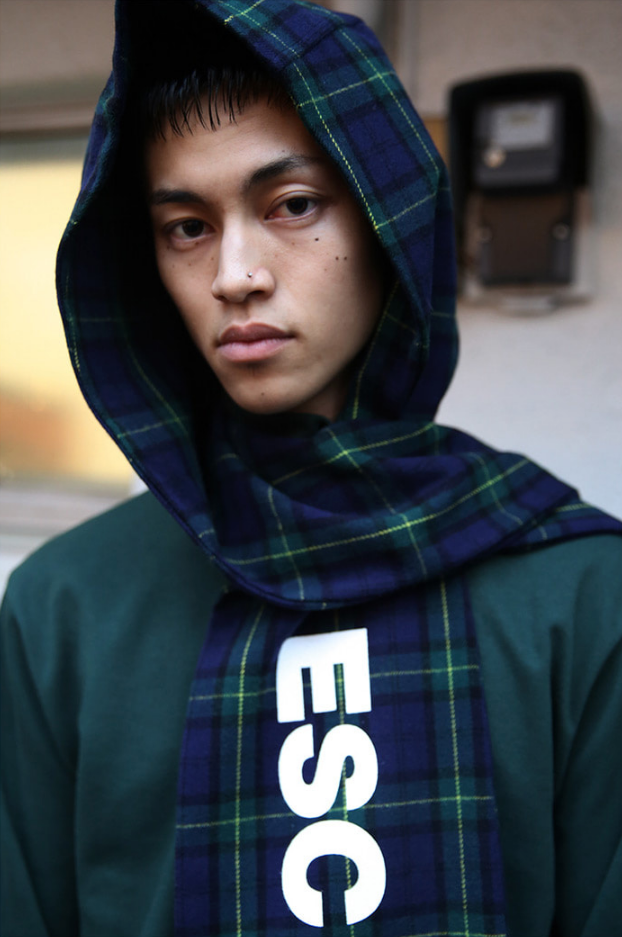 イーエスシースタジオ(ESC STUDIO) Hooded muffler (green)