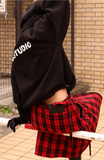 イーエスシースタジオ(ESC STUDIO) Reversible check rap skirt(両面)