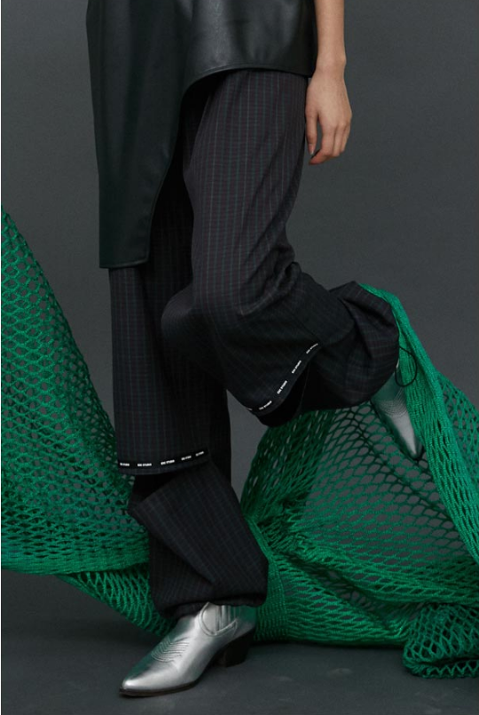 イーエスシースタジオ(ESC STUDIO) Leg open pants (Check)