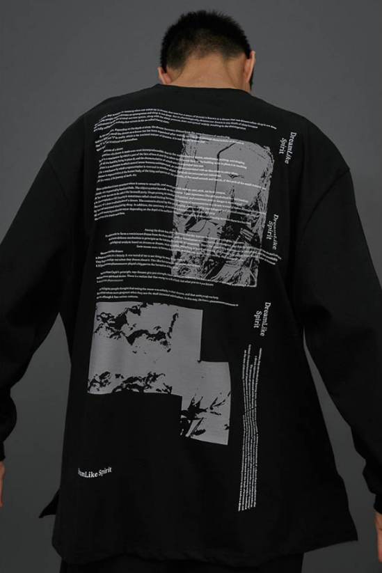 イーエスシースタジオ(ESC STUDIO) Shirring long sleeves (Black)