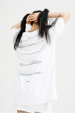 イーエスシースタジオ(ESC STUDIO) Flame oversize T-shirt (white)