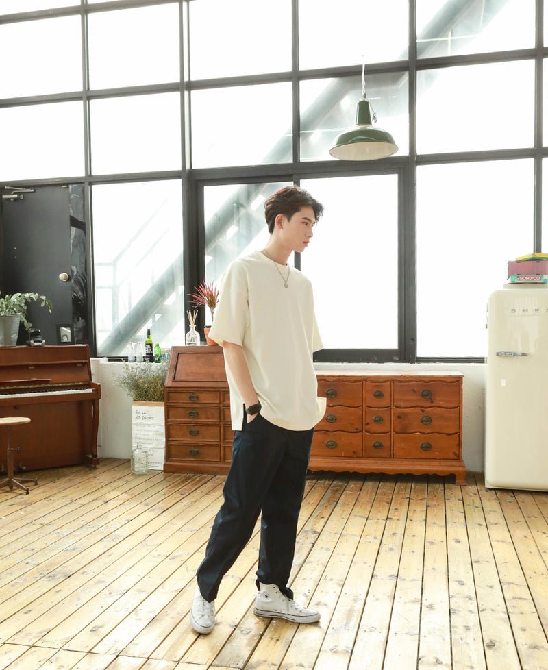 JEMUT (ジェモッ) EDDY OVERFIT SHORT TEE CREAM KJST2189