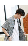 JEMUT (ジェモッ) MONACOTOUR CHECK SHIRTS NAVY HSSS2212