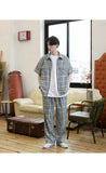 JEMUT (ジェモッ) MONACOTOUR CHECK SHIRTS NAVY HSSS2212