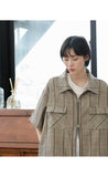 JEMUT (ジェモッ) MONACOTOUR CHECK SHIRTS KHAKI HSSS2212