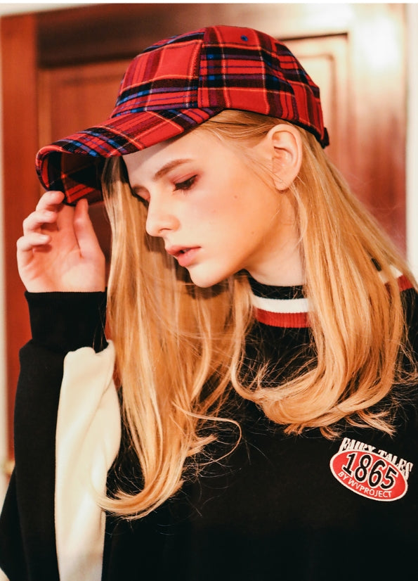 ダブルユーブイプロジェクト(WV PROJECT) DUFF CHECK BALL-CAP RED MJAC7141