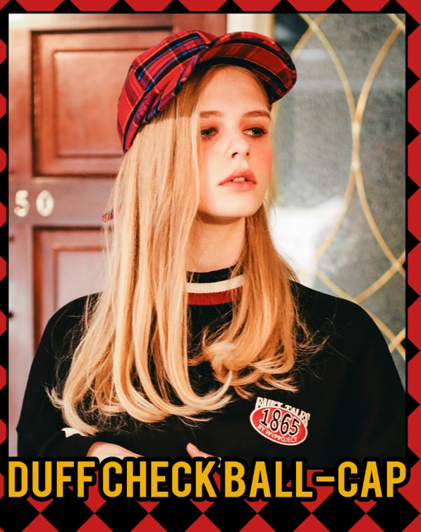 ダブルユーブイプロジェクト(WV PROJECT) DUFF CHECK BALL-CAP RED MJAC7141